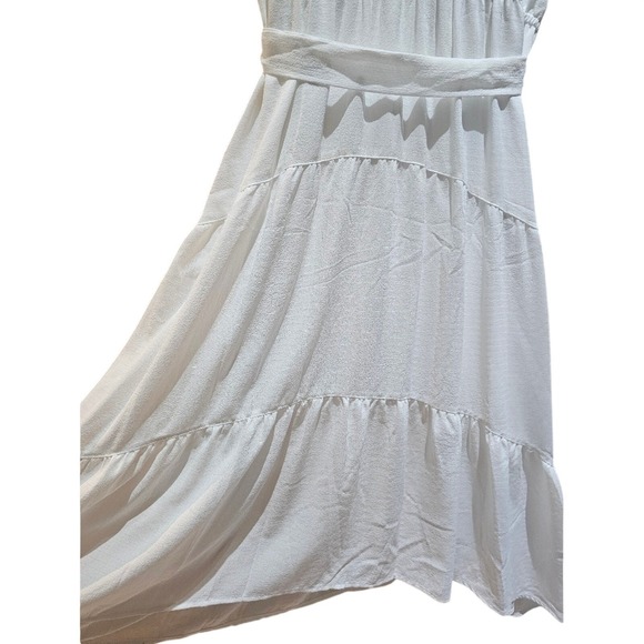 NWT Vera Wang White Tiered Tank Dress Midi White Size Size XXL - Picture 9 of 13